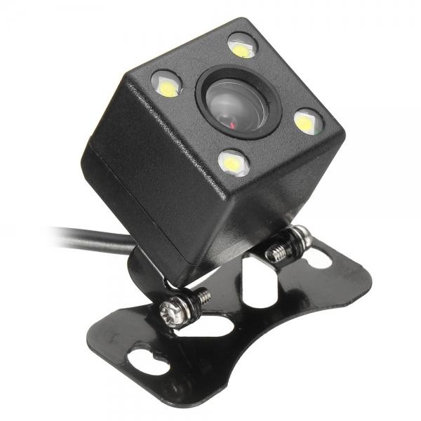 170-Degree Night Vision HD Car Reverse Camera Waterproof Parking Rear View LED Sensor Black