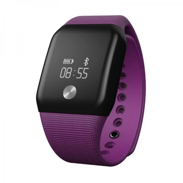 A88+ Bluetooth 4.0 Smart Watch Heart Rate Monitor Blood Oxygen Monitor for iOS iPhone Android - Purple