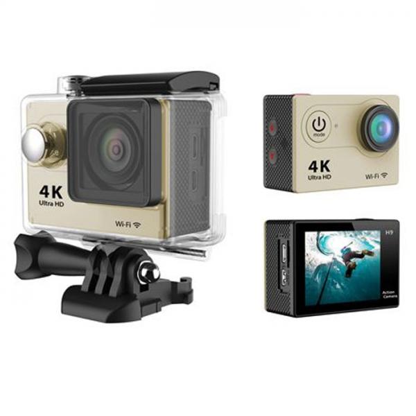 H9 2inch LCD Screen Ultra HD 4K WiFi 170-Degree Wide Angle Action Camera Golden