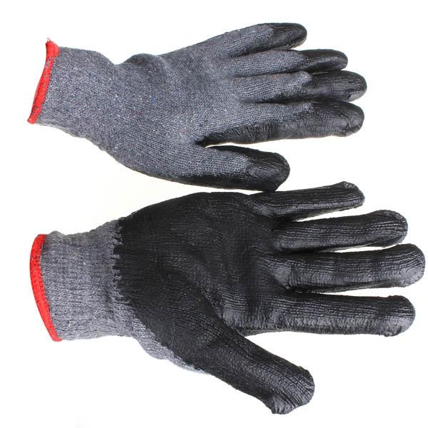 Non-skid Latex Gardening Gloves Labor Safety Working Gloves-Gray M