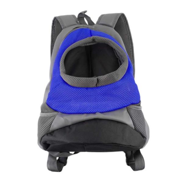 Portable Breathable Multifunctional Pet Carrier Backpack Front Bag with Head Out Blue S