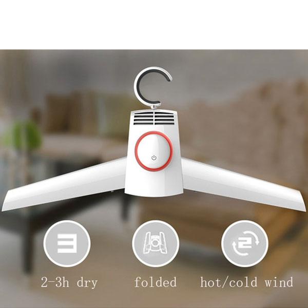 Smart Frog Electric Automatic Clothes Dryer Hanger Clothing Dehumidifier Machine Portable Clothing Drying Tool with Drying Shoes Tube White