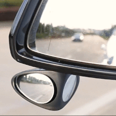 Car Blind Spot Mirror Car 2 Side 360° Rotate Adjustable Stick-on Front Rear View Blind Spot Mirror for Traffic Safety Black/White