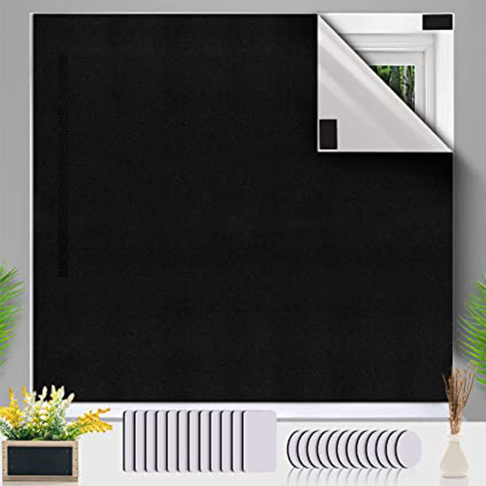 150 * 200/300cm Removable 100% Light Blocking Darkest Window Cloth DIY Total Blackout Glass Privacy Darkening Window Tint Black Window Sticker