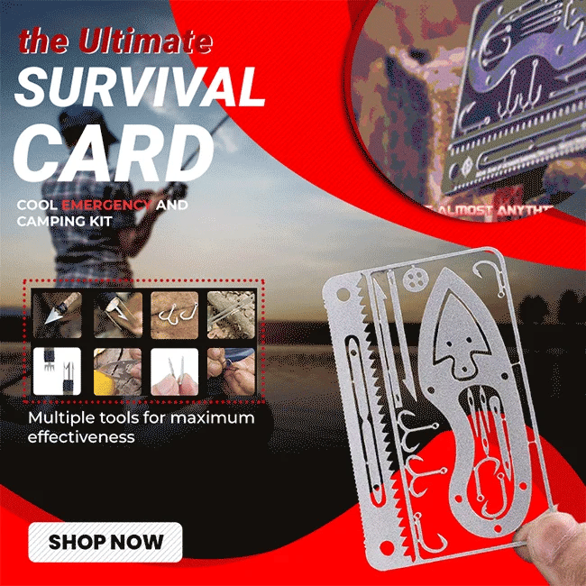 Outdoor Survival Emergency EDC Card Tool The Ultimate Survival Card