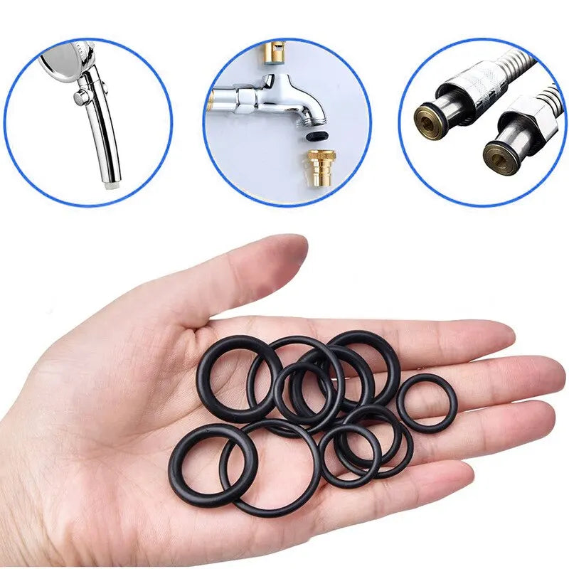 200pcs Rubber O-ring Boxed For Faucet Hose Connector Seal Valve Water Proof Machine Oil Proof Washer Combo Set Accessories