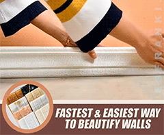2.3m 8cm Wall Edging Strip Decor Wall Sticker Embossed Corner Line 3D Foam Wall Waist Line Waterproof Border Self-adhesive
