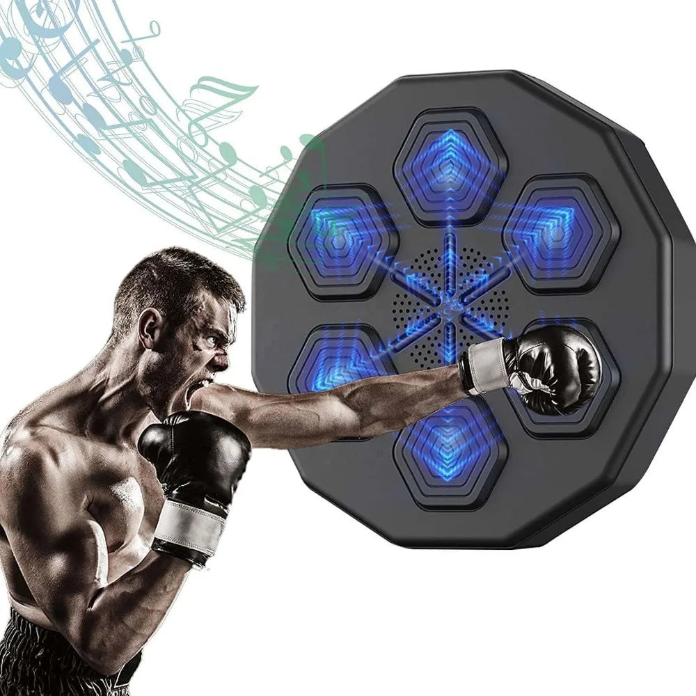 LED Electronic Music Boxing Machine Home Wall Mount Smart Music Boxer for Adults Teens Home Exercise Music Boxer