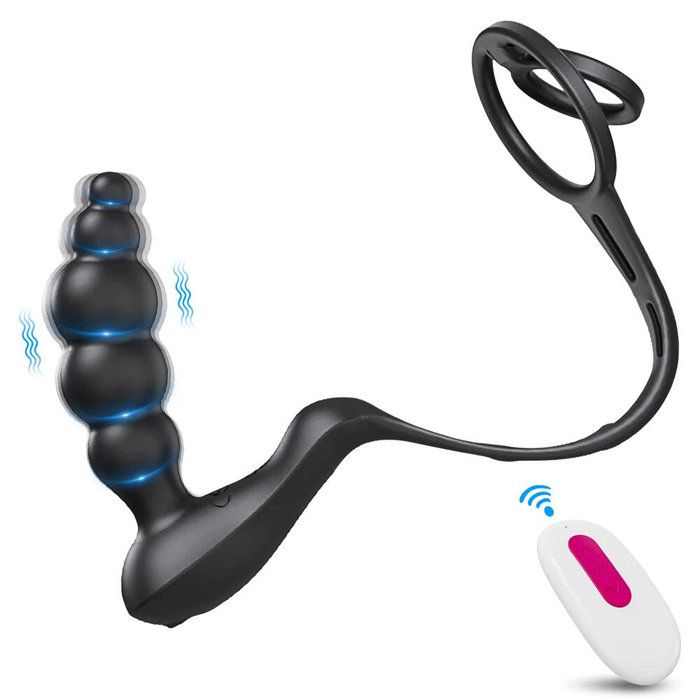 Male Prostate Massager Wireless Remote Vibrator Butt Plug For Men/Couples