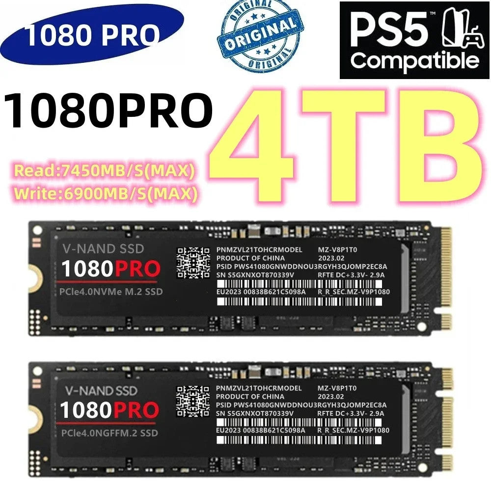 1080PRO 4TB 2TB 1TB Crucial P3 Plus PCIe Gen4 3D NAND NGFF NVMe M.2 SSD, up to 5000MB/s