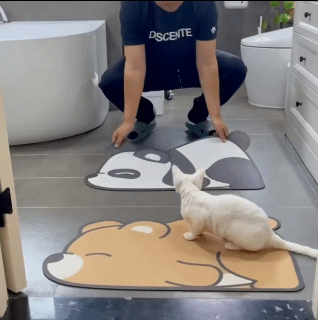 Panda Quick Drying Anti-Slip Mat Super Absorbent Bath Mat Diatomite Non-Slip Bathroom Kitchen Floor Mats