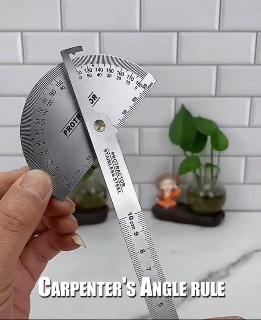 180 Degree Protractor Metal Angle Finder Goniometer Angle Ruler Stainless Steel Woodworking Tools Rotary Measuring Ruler