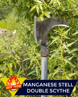 High Manganese Steel Double Sickle Chopping Scythe Axe Wood Chopping Trees Cutting Grass Machete Weeding Agricultural Tools
