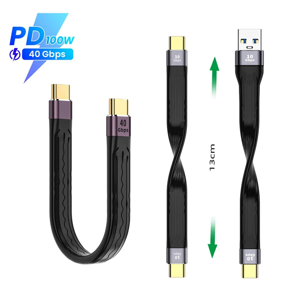 40Gbps Data Cable PD 100W 5A Fast Charging Cable USB Type C To USB C USB 4.0 Gen3 4K@60Hz Cable