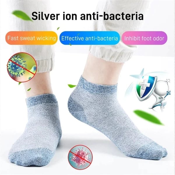 5 Pairs Breathable Anti-bacterial Deodorant Socks Random Color
