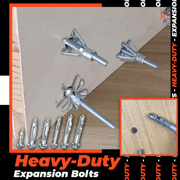5pcs/10pcs Heavy Duty Molly Bolt Heavy Expansion Bolt Set Zinc Wall Anchor Screws Assortment Kit Ceiling Expansion Screws Hand Tools