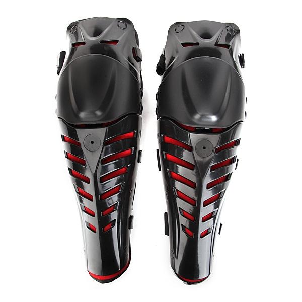 1 Pair of Motorcycle Racing Protective Knee Pads Adjustable Protector Red
