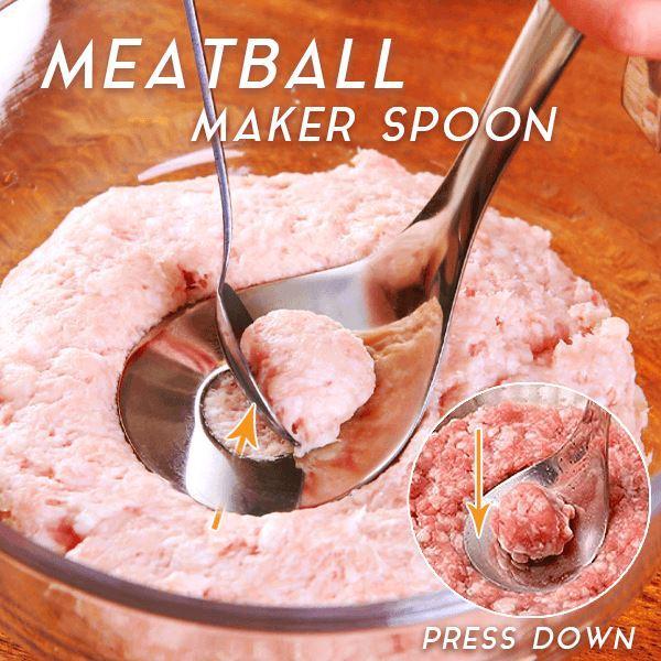 Non-Stick Creative Meatball Maker Spoon Meat Baller with Elliptical Leakage Hole Meat Ball Mold Kitchen Utensil Gadget Meat Tool