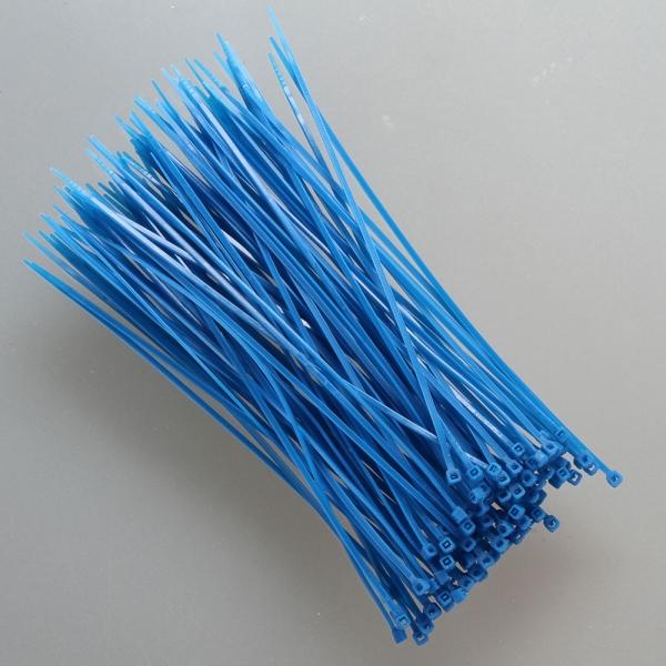 100pcs 2.5 x 100mm Nylon Plastic Cable Self-Locking Cable Ties - Blue