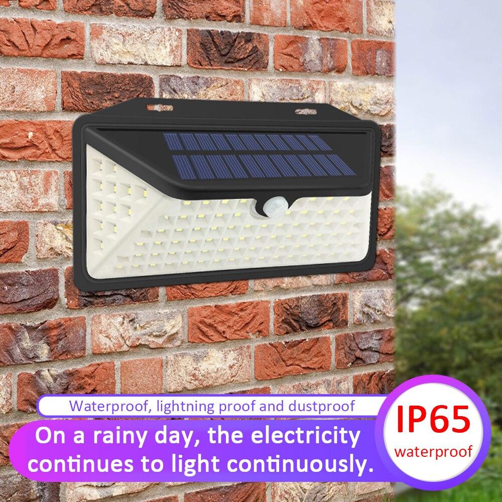 102LED Solar Lights For Garden Decoration Outdoor Waterproof Induction Solar Light Garden Street Light Diamond Wall Lamp