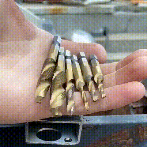 6PCS Thread Tap Drill Bits Set Hex Shank Titanium Plated HSS Screw Thread Tap Bit Screw Machine Compound tap M3 M4 M5 M6 M8 M10 Hand Tools