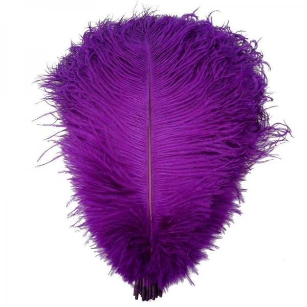 10pcs 12-14inch Natural Ostrich Feathers Party Wedding Decoration Purple