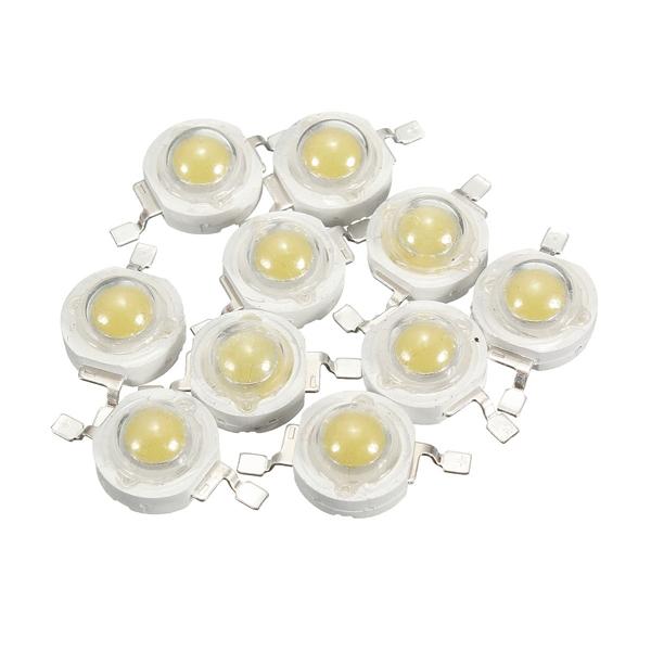 10pcs 3W LED Lamp Bulb Chips 200-230Lm Beads Warm White