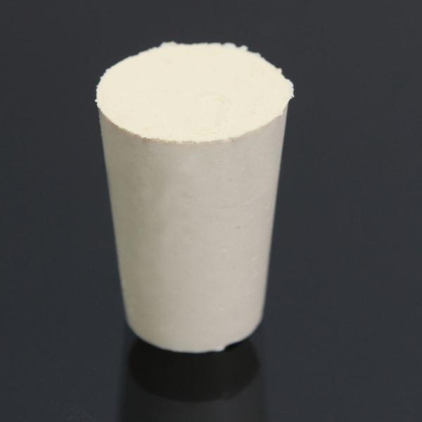 10pcs Flask Test Tube Solid Tapered Rubber Stopper Plug Bung Laboratory Sealing Apparatus 13 x 8 x 17mm White