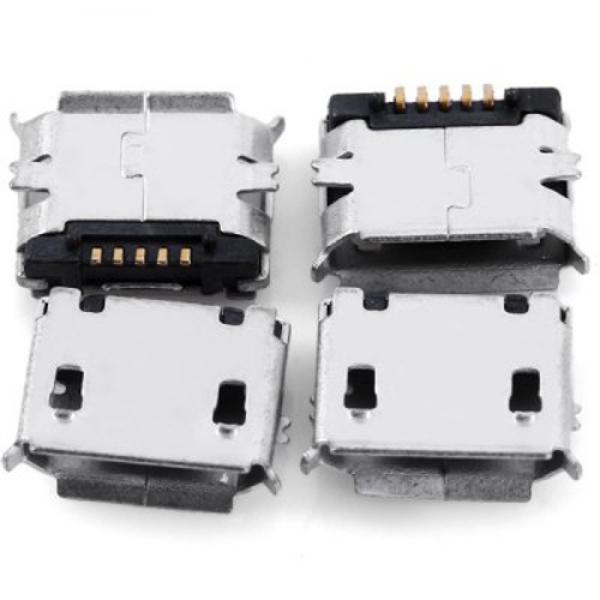 10pcs Practical DIY 5-Pin Micro USB Female SMT Socket Plugs Kit White