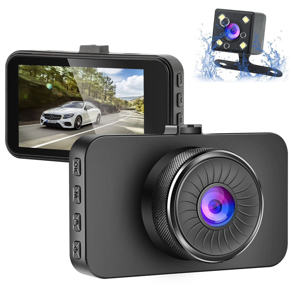 FHD 1080P Dash Cam 3 Inch DVR Car Driving Recorder Night Vision Park Monitor G-Sensor Loop Recording