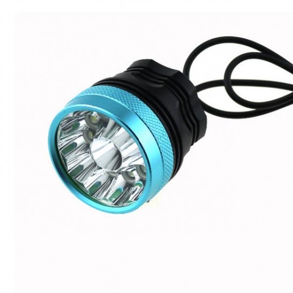 12T6 18000LM Waterproof T6 LED Bicycle Flashing Light Lamp-Blue US Plug