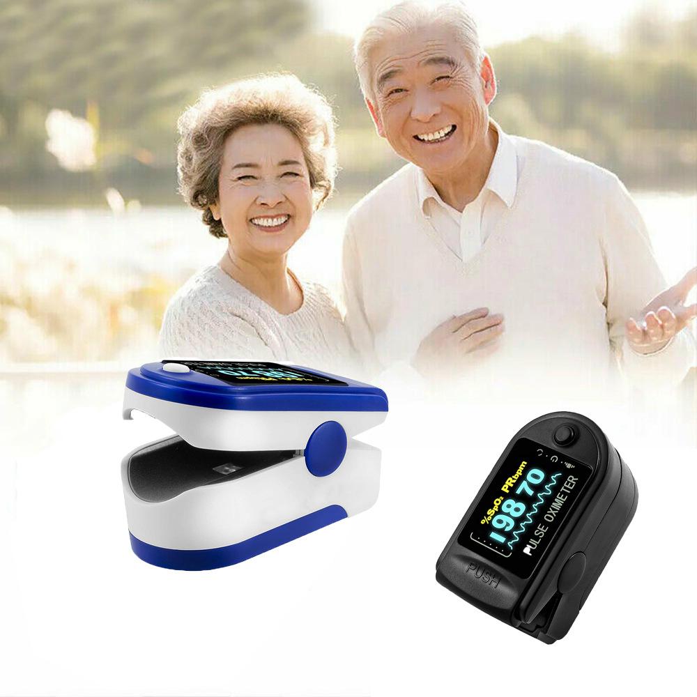 Fingertip Pulse Oximeter Diagnostic-tool Digital SpO2 PR PI Heart Rate Monitor Blue/Black