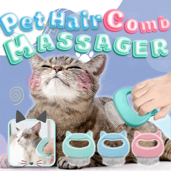 Pet Hair Removal Massaging Shell Comb Soft Deshedding Brush Grooming and Shedding Matted Fur Remover Dematting Tools