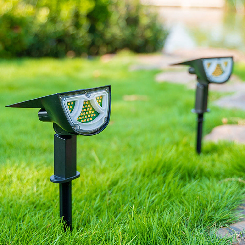 LED Solar Garden Lights Warm Cold White Outdoor Lawn Ground Plug Lights Bright Wall Lamp Dual Purpose