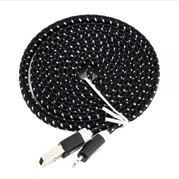200cm 8-Pin Woven + Dot Style Data Cable Charging Cable for iPhone 5/6/7/8/Plus/X iPad iPod