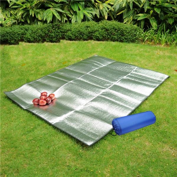 200x150cm Outdoor Camping Pad Double-Sided Aluminum Foil Moisture Pads Silver