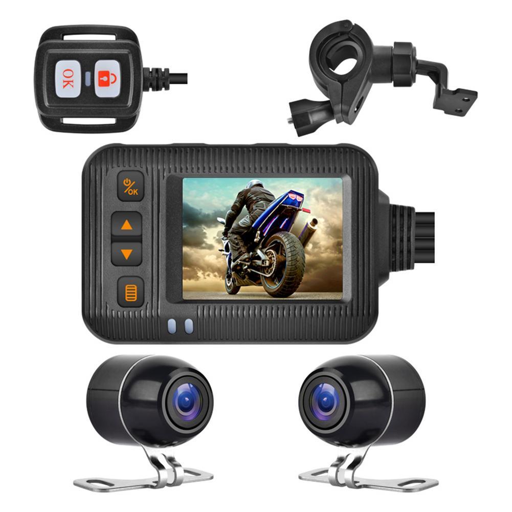 2021 New WiFi Motorcycle DVR Dash Cam 1080P+1080P Full HD Front Rear View Waterproof Motorcycle Camera GPS Logger Recorder Box