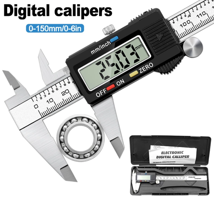 0-150mm 0.01mm Electronic Vernier Caliper Digital Caliper Silver