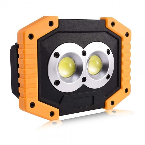 20W 2 COB 1500LM LED Work Light Rechargeable Portable Waterproof LED Flood Lights for Outdoor Camping Hiking Emergency Car Repairing and Job Site Lighting