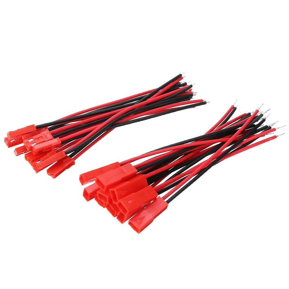 200pcs JST Terminal Line 2Pin Connector Male/Female Plug Cable 10cm Wire For Battery LED Lights