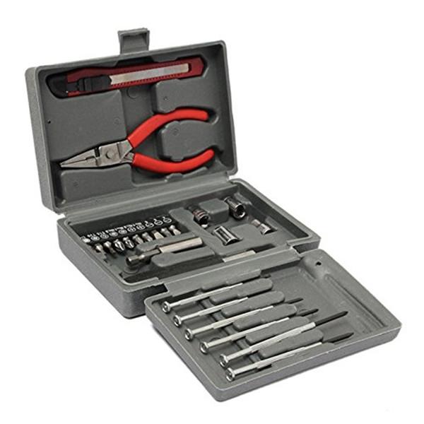 24-in-1 Multi-functional Hex Socket Screwdriver Bits Assorted Repair Tool Kit Red & Silver & Black
