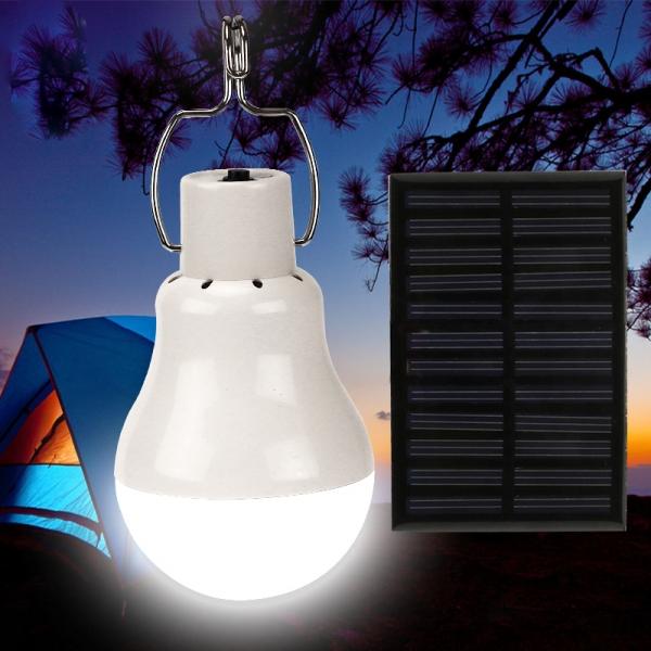 Solar Light Bulb 110LM Solar Powered Led Bulb Outdoor Solar Energy Lamp Camping Light for Home/ Fishing/Camping/Emergency/Tent/Shed Chicken Coop
