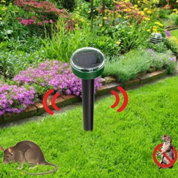 2Pcs/3Pcs/4Pcs Outdoor Solar Power Ultrasonic Mole Repellent Gopher Rat Snake Bird Mosquito Mouse Repellent