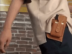 Retro Phone Holster Bag Outdoor Belt Hanging Bag Waist Bag Loop Holster Protective Sleeve Leather Belt Phone Bag