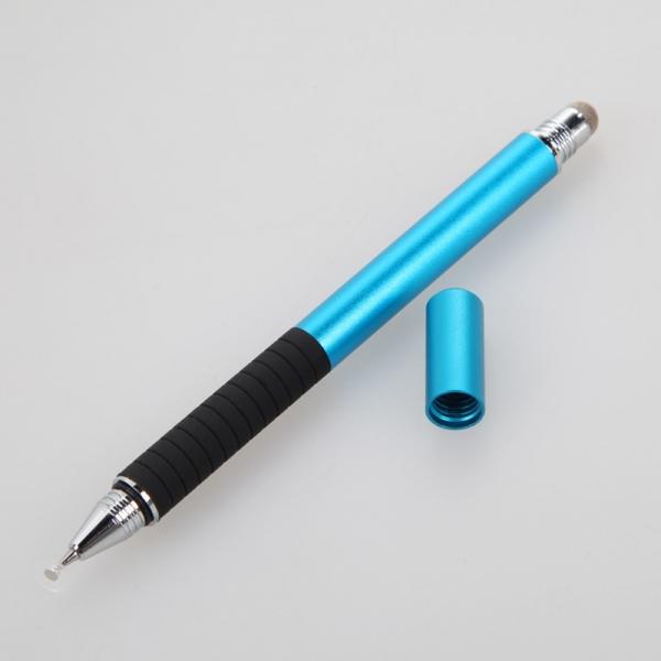 2-in-1 Capacitive Pen Touch Screen Drawing Pen Stylus for Samrtphone Tablet PC Light Blue