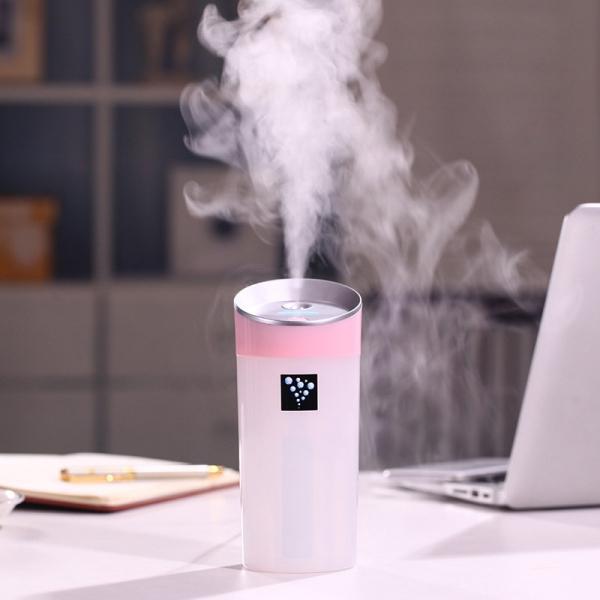 300mL Cup Shape Mini USB Air Humidifier Aromatherapy Diffuser Air Purifier Mist Maker Pink