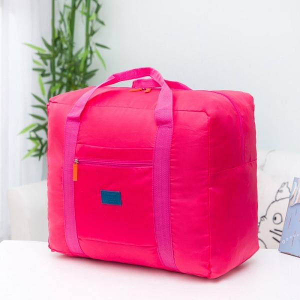 32L Outdoor Travel Foldable Luggage Bag Clothes Storage Organizer Carry-On Duffle Pack Rose Red