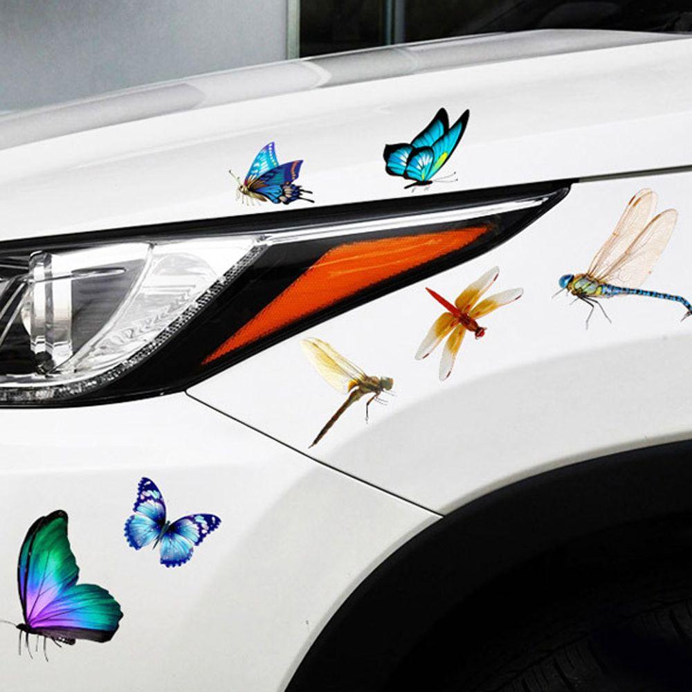3D Car Sticker Animals Vinyl Windows Trucks Motorcycle Cover Up Scratches Car Decoration Waterproof Stickers Lizard  Butterfly Spider Scorpion Sticker Auto Decal PVC Accessories