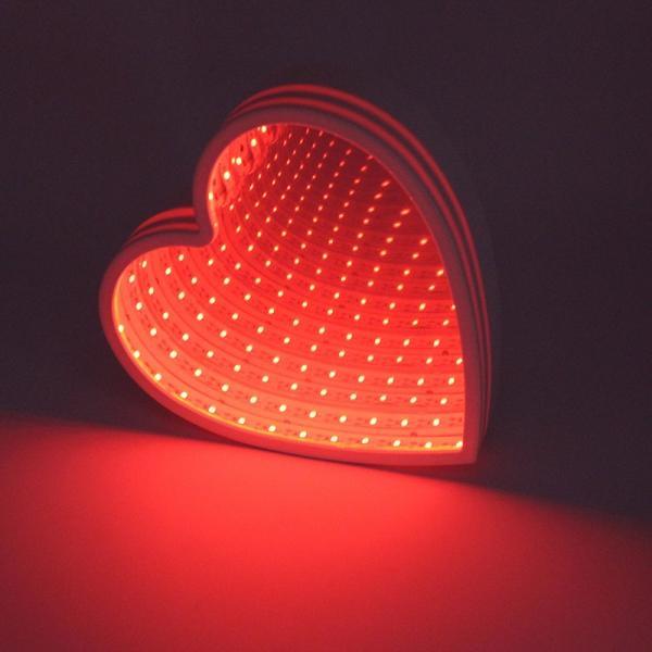 3D LED Tunnel Lamp Infinity Mirror Night Light- Love