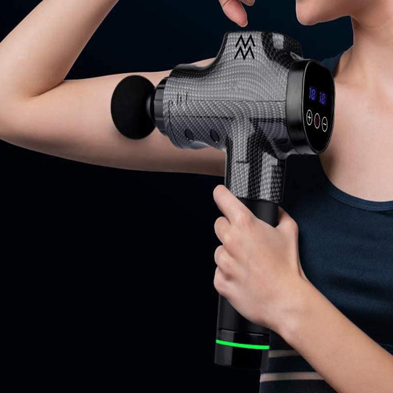 Muscle Massage Gun Fascia Gun Sport Therapy Deep Tissue Percussion Massager Body Relaxation Pain Relief With LCD Display
